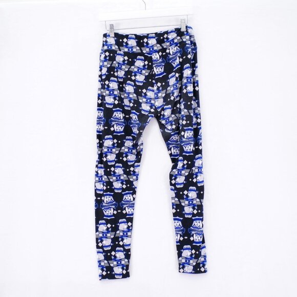 LuLaRoe Tall & Curvey Black Blue "Playing Card" Leggings Mid Rise 29 / 27 Polyes - Picture 4 of 6